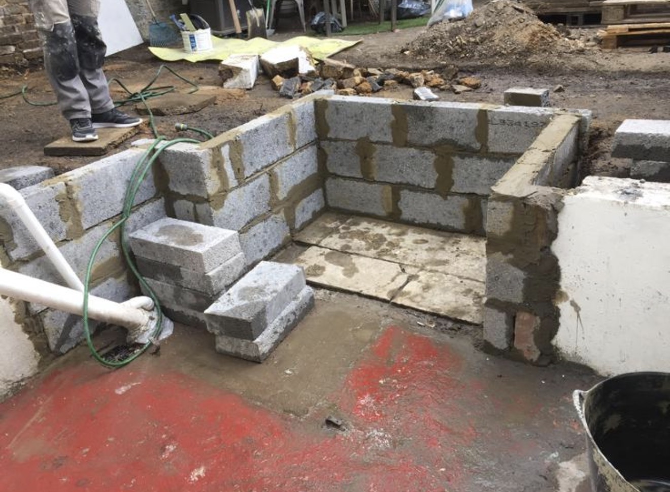 Garden staircase — before